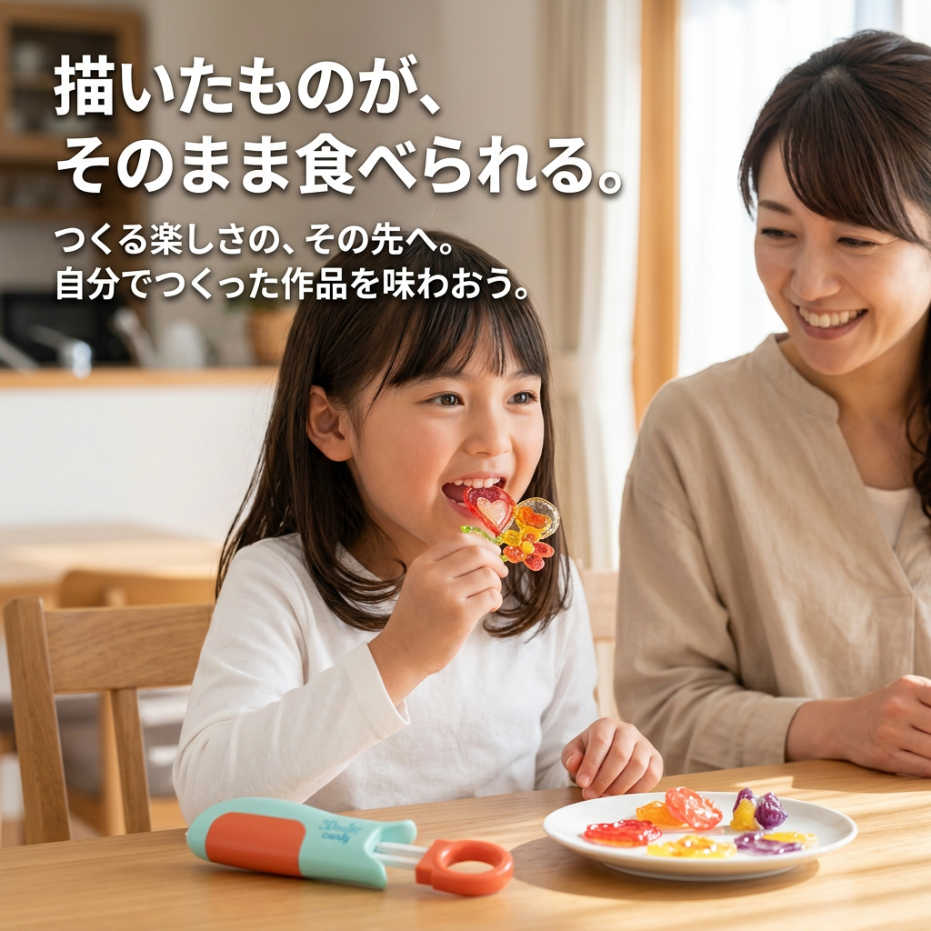 3Doodler Candyの使い方3ステップ セットして描いて食べる流れ